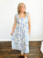 Jackie Floral Empire Waist Dress | Blue