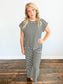 Walker Ribbed Top & Pants Set | Black/Cream
