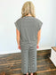Walker Ribbed Top & Pants Set | Black/Cream
