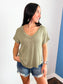 Landon Ribbed Knit Top | Olive