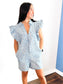 Mitchell Leopard Zip Up Short Sleeve Romper