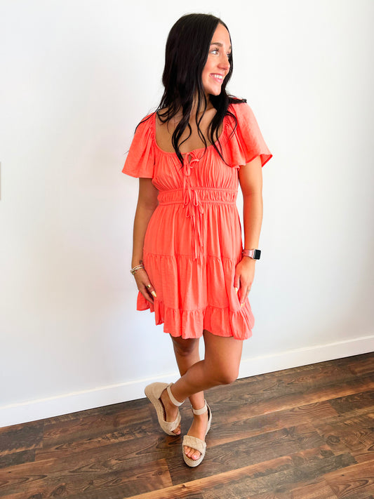 Gale Short Sleeve Tiered Dress
