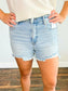 Betsy High-Rise Distressed Risen Shorts | Light Wash