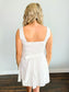 Ainsley Scallop Trim Dress | White