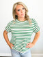 Andrea Striped Short Sleeve Top | K Green