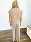 Walker Ribbed Top & Pants Set | Taupe/Cream