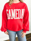 Game Day Embroidered Sweatshirt | Red
