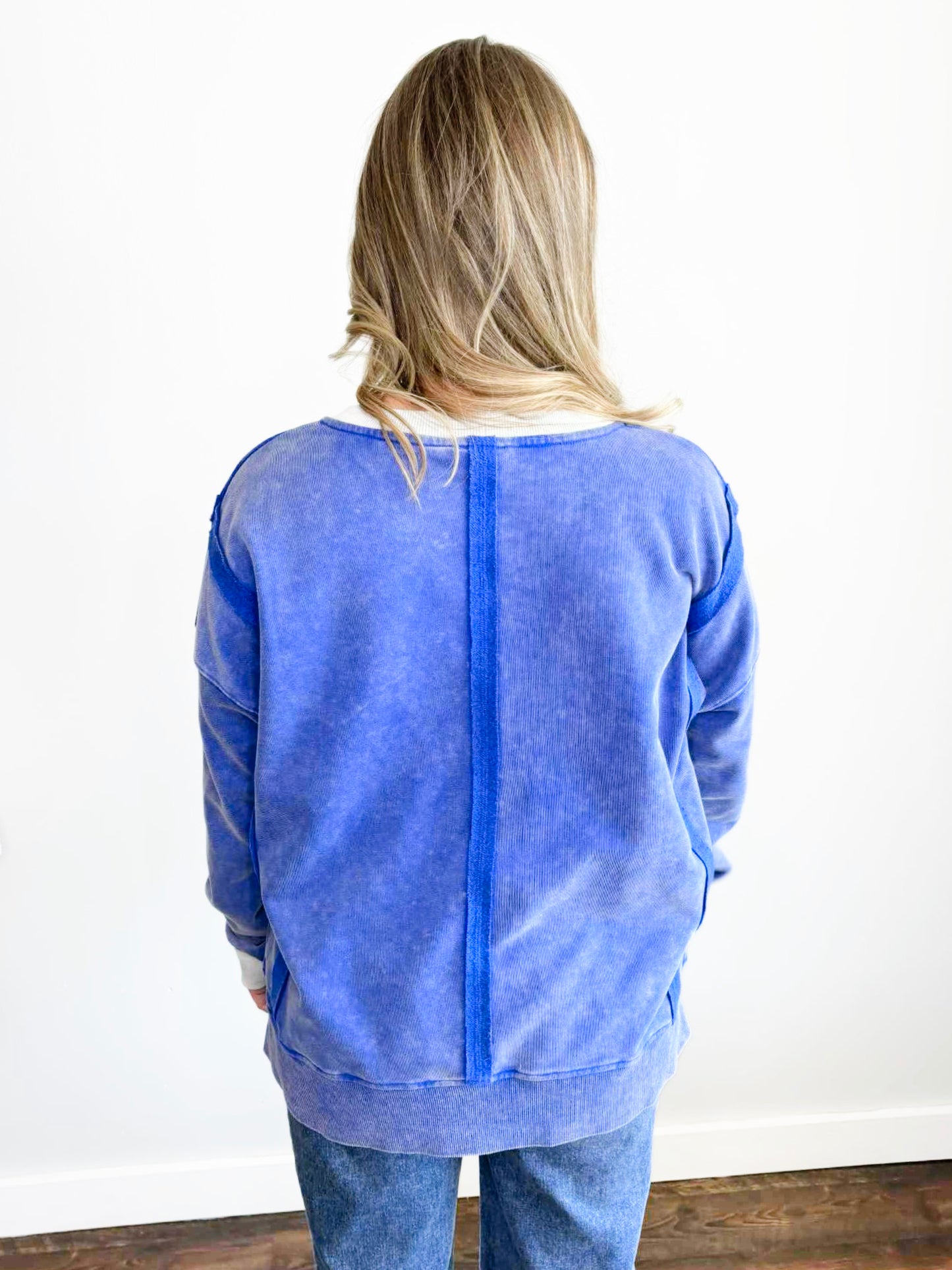 Mabel Color Block Sweatshirt | Royal