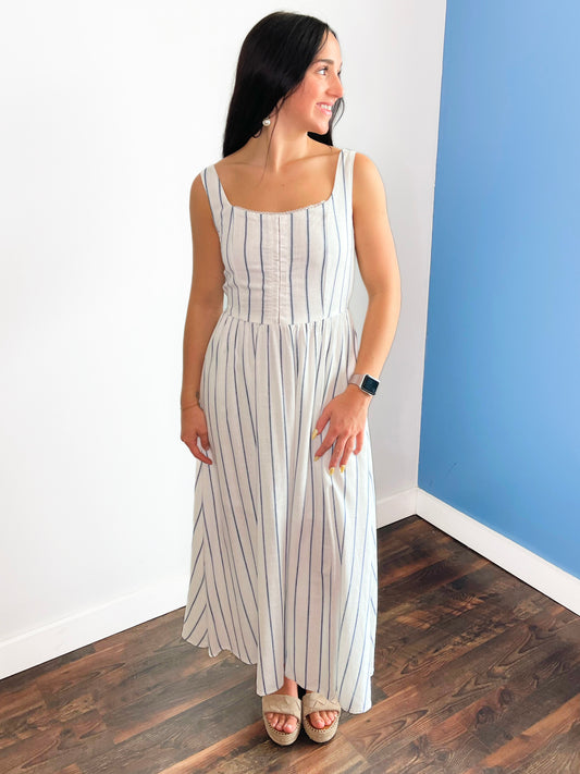 Atticus Striped Midi Dress