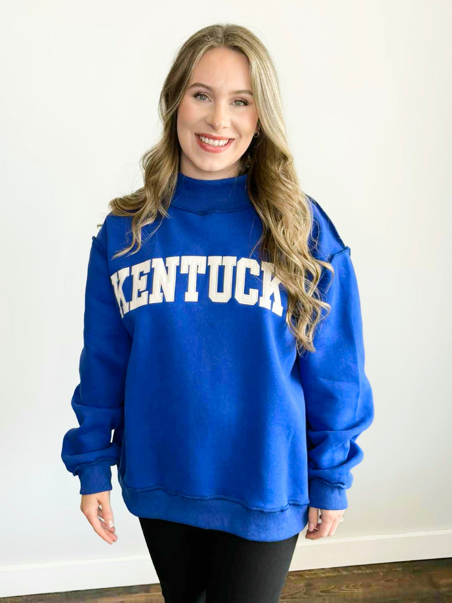 Kentucky Embroidered Mock Neck Sweatshirt