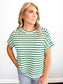 Andrea Striped Short Sleeve Top | K Green
