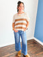Lola Striped Knit Top | Mocha