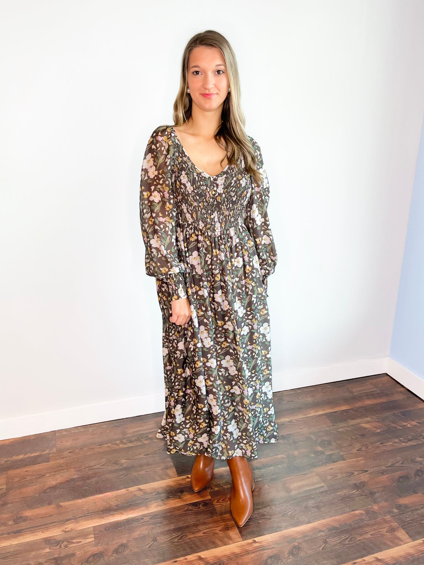 Carmen Floral Maxi Dress