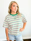 Evelyn Striped Top | Cream Combo
