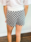 Betty Checkered Skort | Black