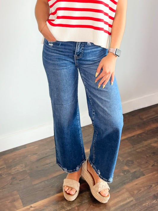 Olivia Tummy Control Cropped Risen Jeans