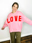Love Embossed Oversized Sweatshirt