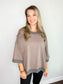 Addison Oversized Mineral Washed Top | Mocha