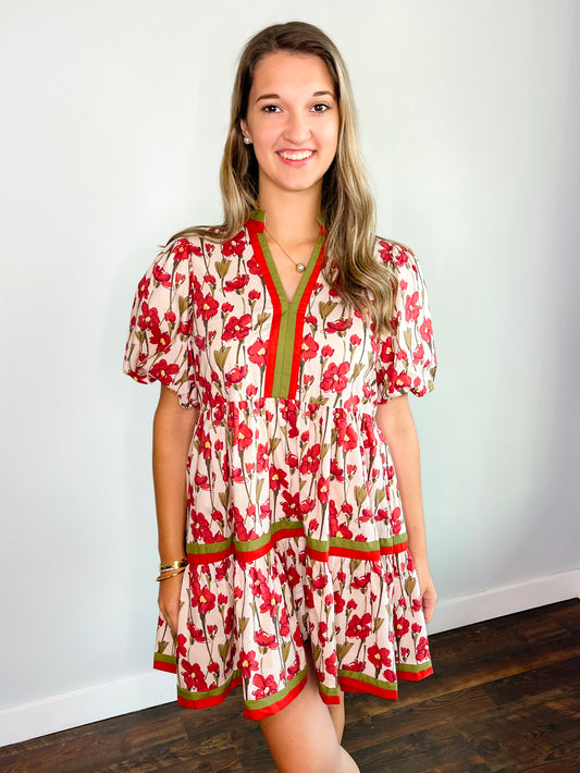 Drea Floral Short Sleeve Dress