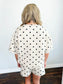 Ezra Relaxed Fit Polka Dot Short Set | Cream/Black