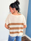 Lola Striped Knit Top | Mocha