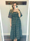 Maggie Tartan Smocked Maxi Dress | Green