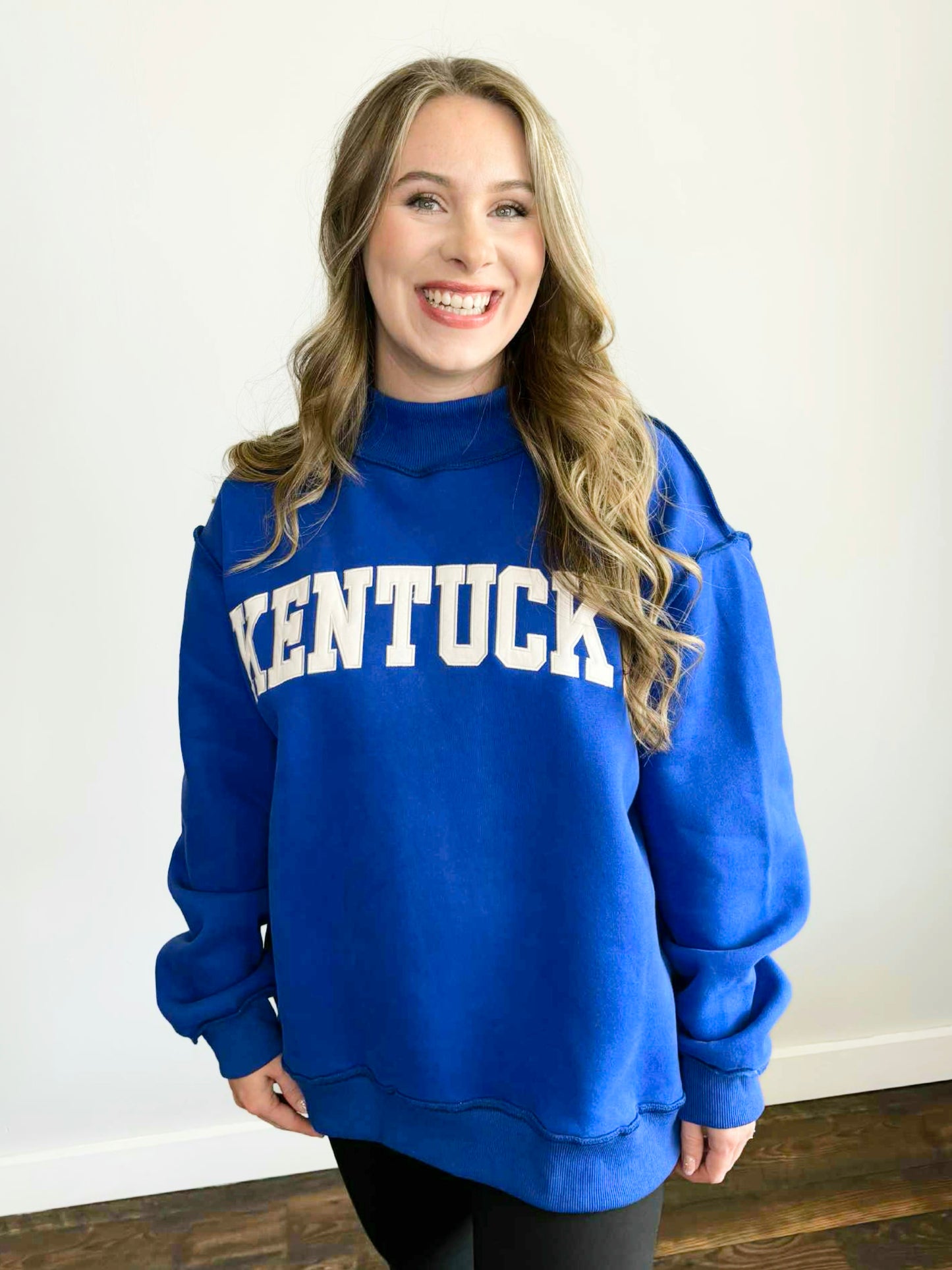 Kentucky Embroidered Mock Neck Sweatshirt