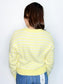 Winnie Striped Fuzzy Cardigan | Butter Yellow