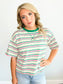 Evelyn Striped Top | Cream Combo