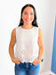 Alice Eyelet Hem Sleeveless Blouse