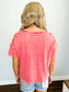 Bessie Washed Striped Tee | Red