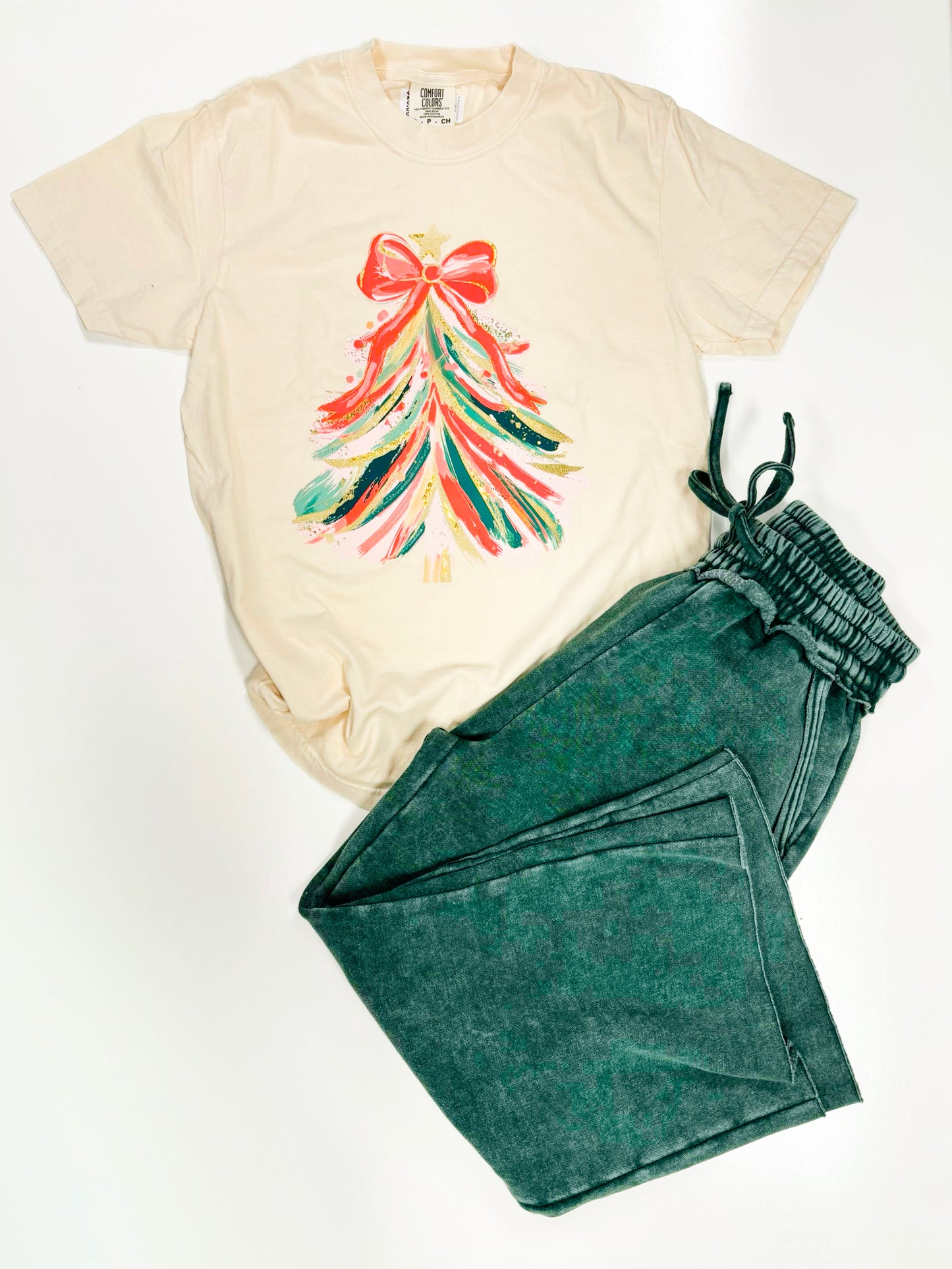 Watercolor Christmas Tree Tee