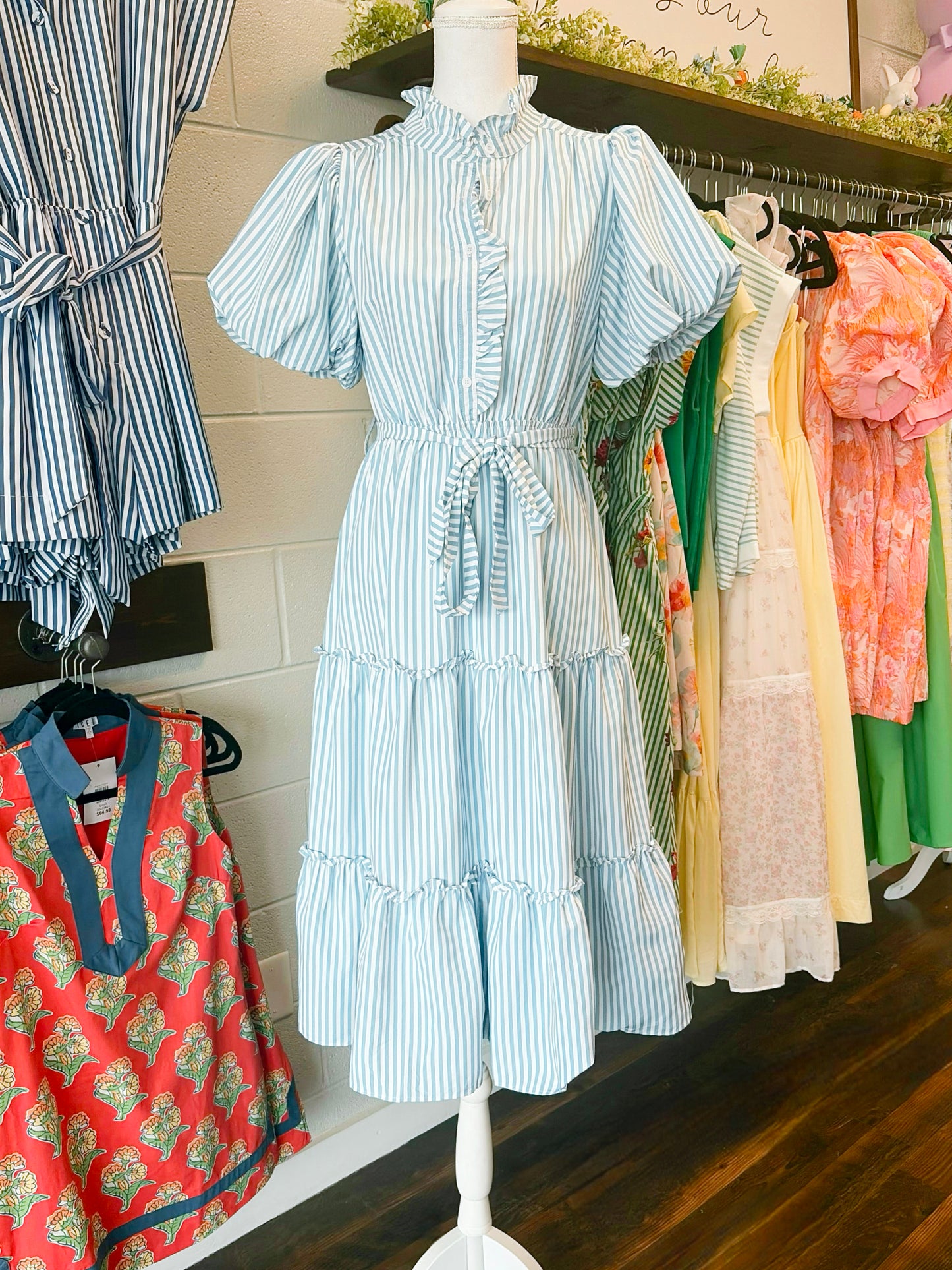Calliope Striped Button-Down Dress