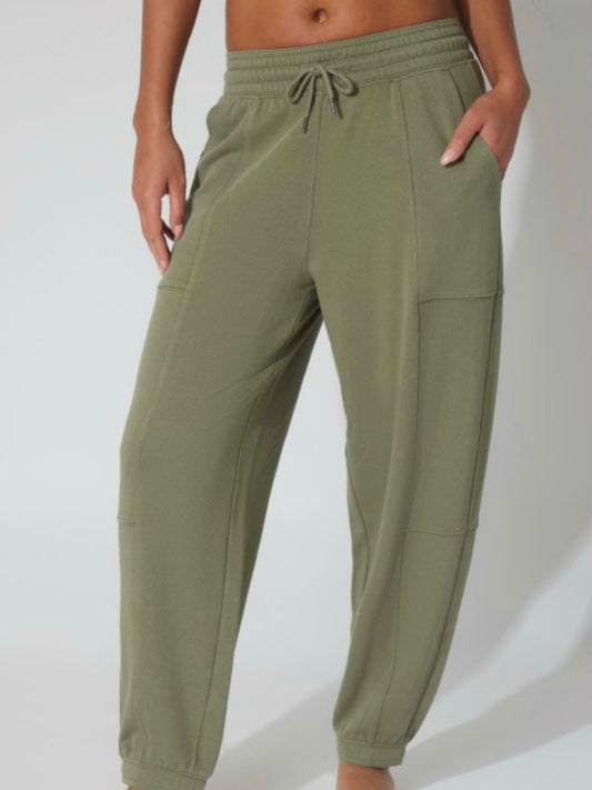 Molli Oversized Barrel Jogger Pants | Light Olive