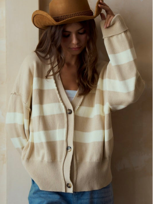 Chase Relaxed Fit Striped Cardigan