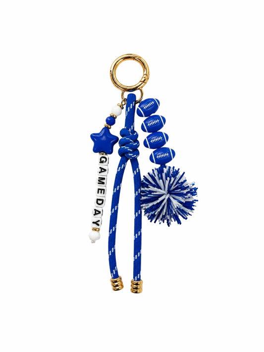Football Bag Charm | Royal Blue