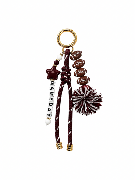 Football Bag Charm | Brown
