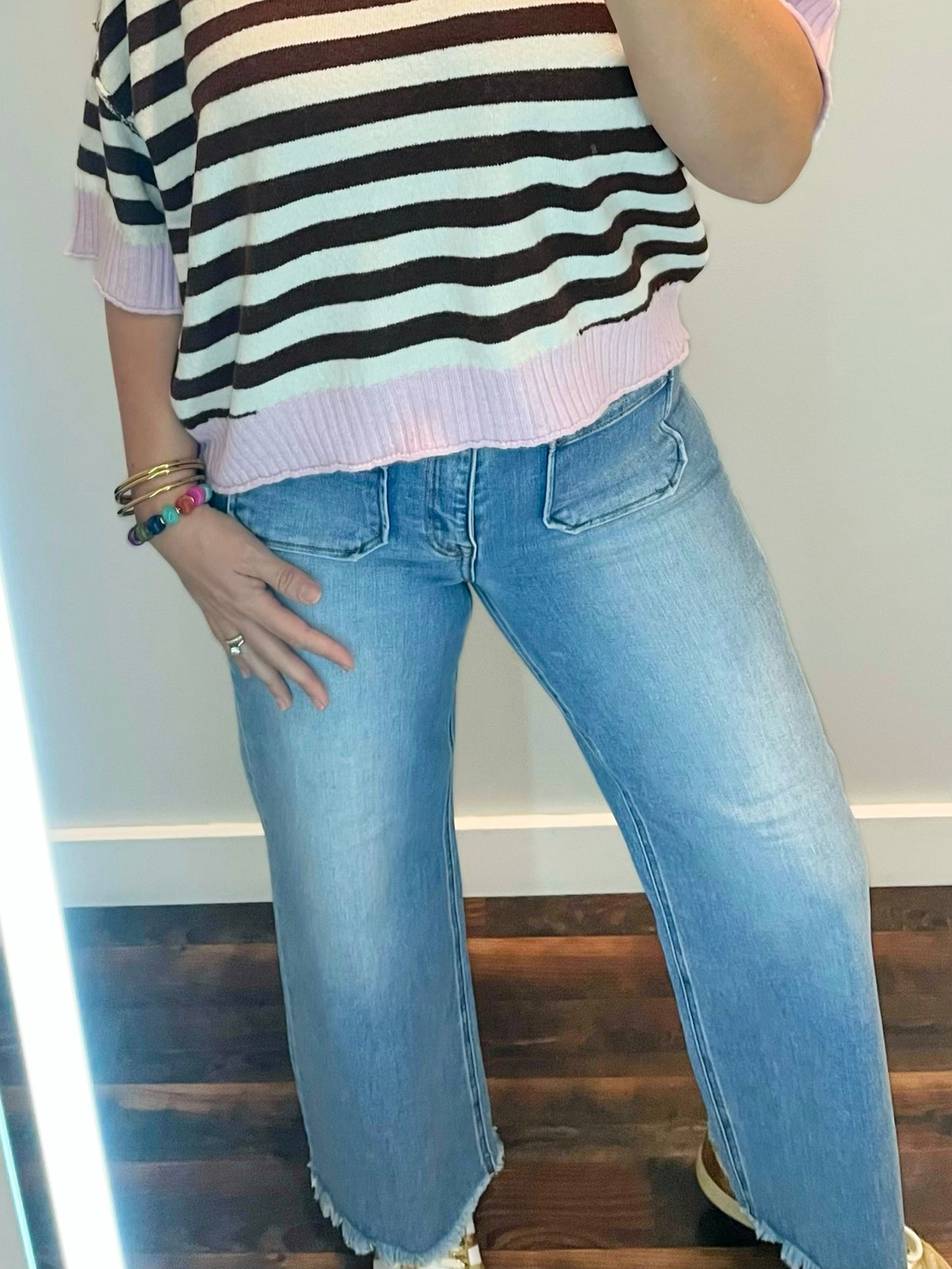 Gabriel Patch Pocket Straight Leg Jeans