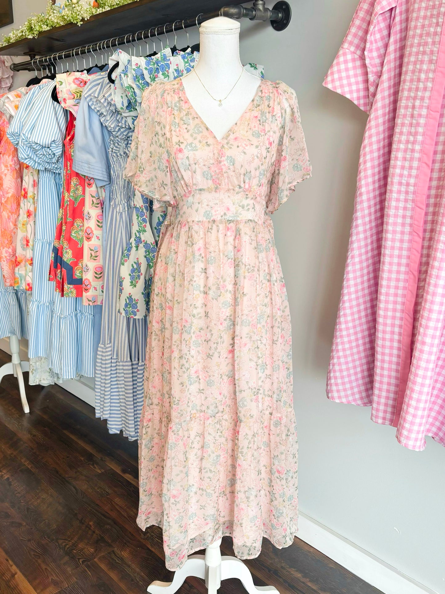 Shae Floral Flutter Sleeve Dress