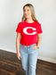 "C" Cropped Tee | Red