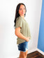 Landon Ribbed Knit Top | Olive