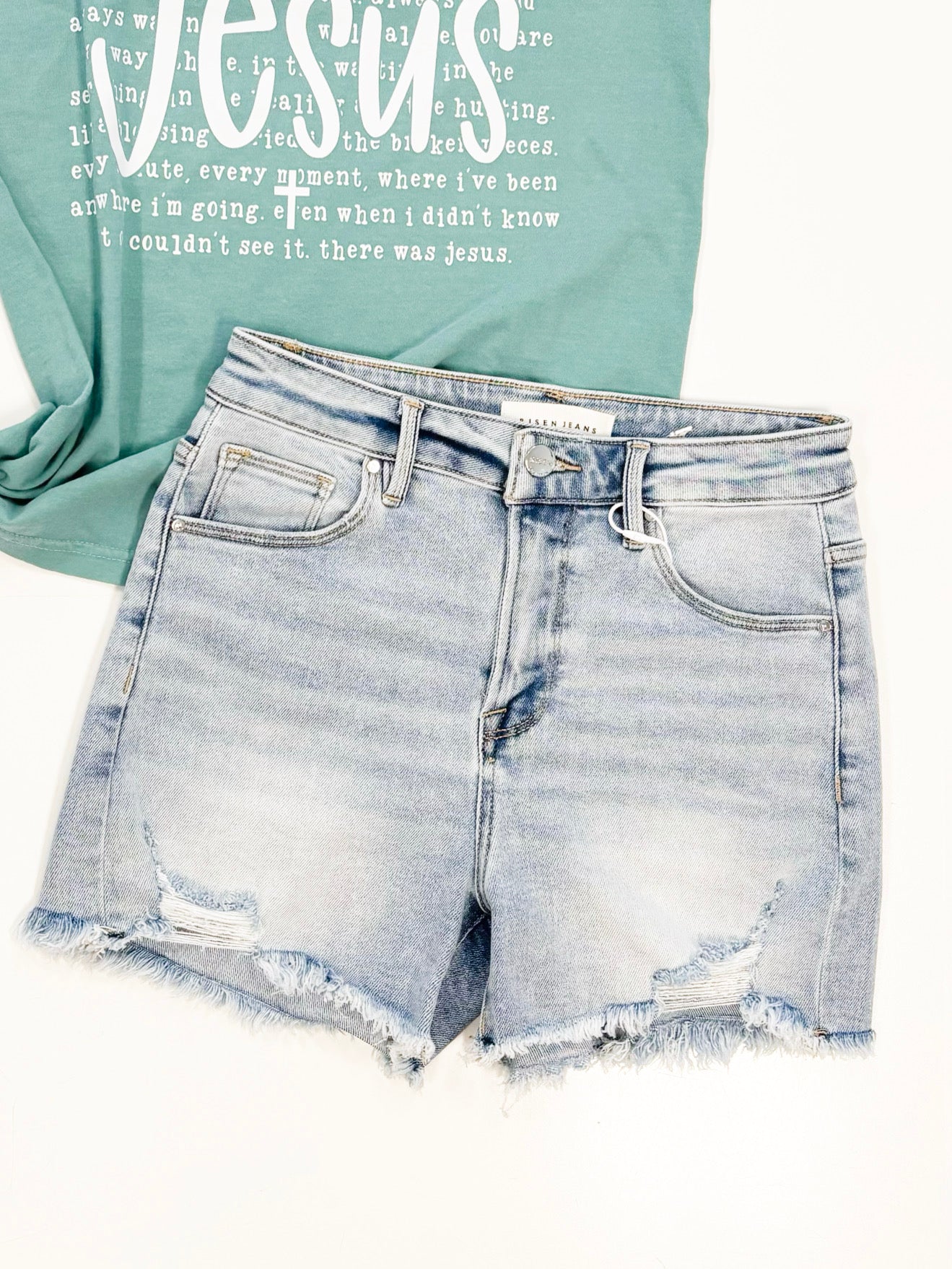 Julian Distressed Hem Zenana Short | Medium