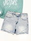 Julian Distressed Hem Zenana Short | Medium