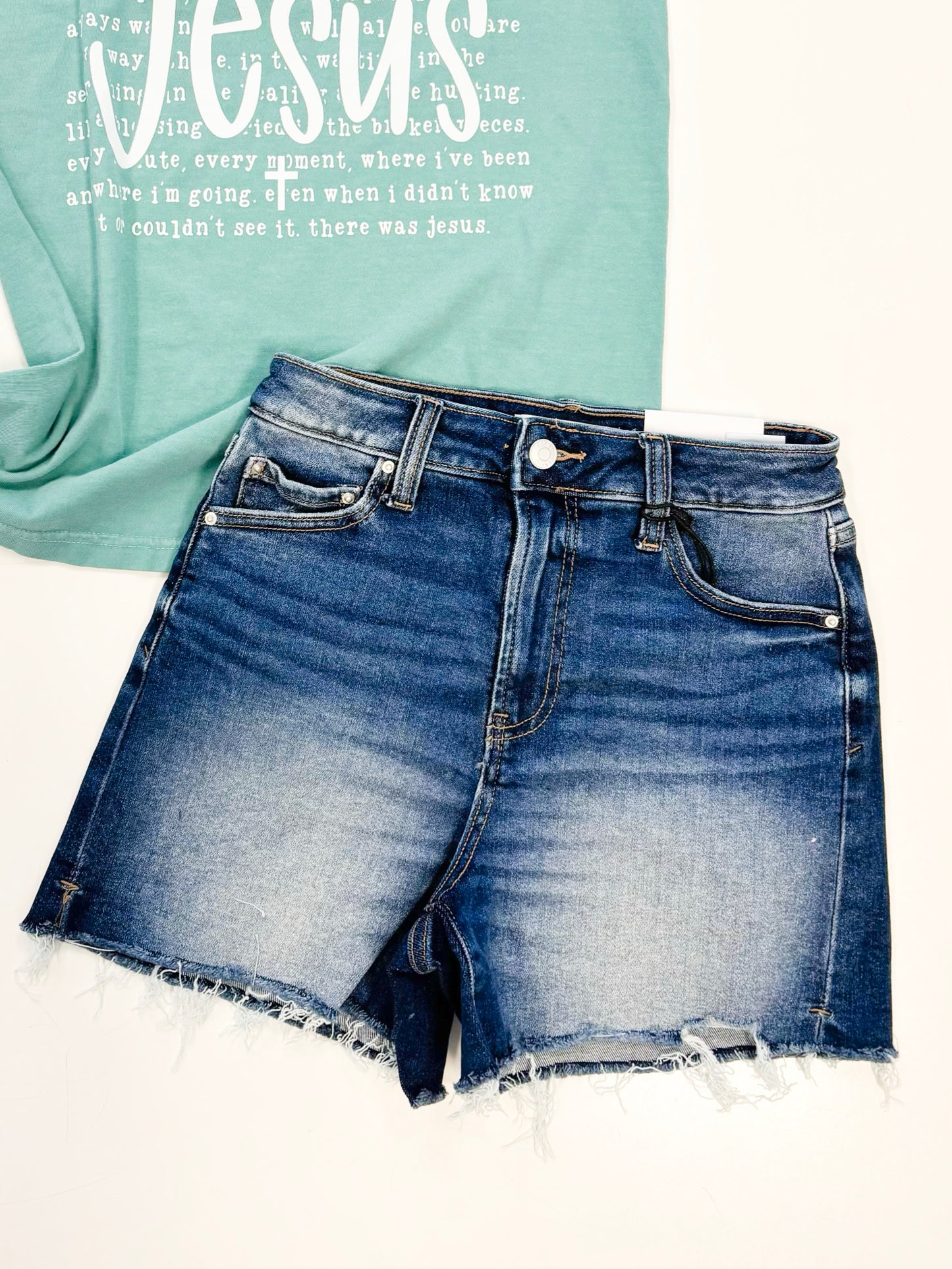 Julian Distressed Hem Zenana Short | Dark