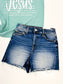 Julian Distressed Hem Zenana Short | Dark