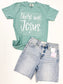 Leigh Tummy Control Mid Length Risen Shorts | Light Wash