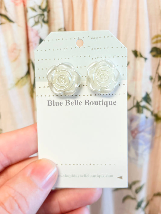 Monroe Enamel Flower Stud Earrings