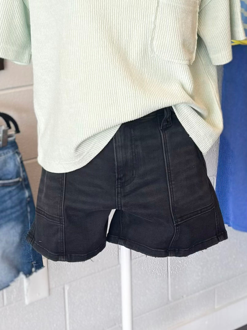Dax Utility Pocket Denim Shorts | Washed Black