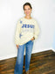 Jesus Saves Embroidered Sweatshirt | Oat
