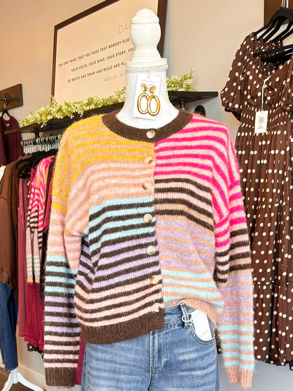 Brock Striped Cardigan